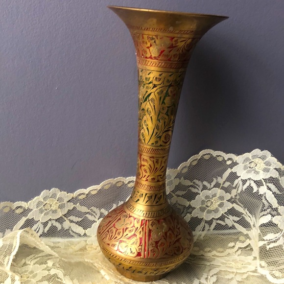 Vintage Brass Vase - Picture 1 of 4